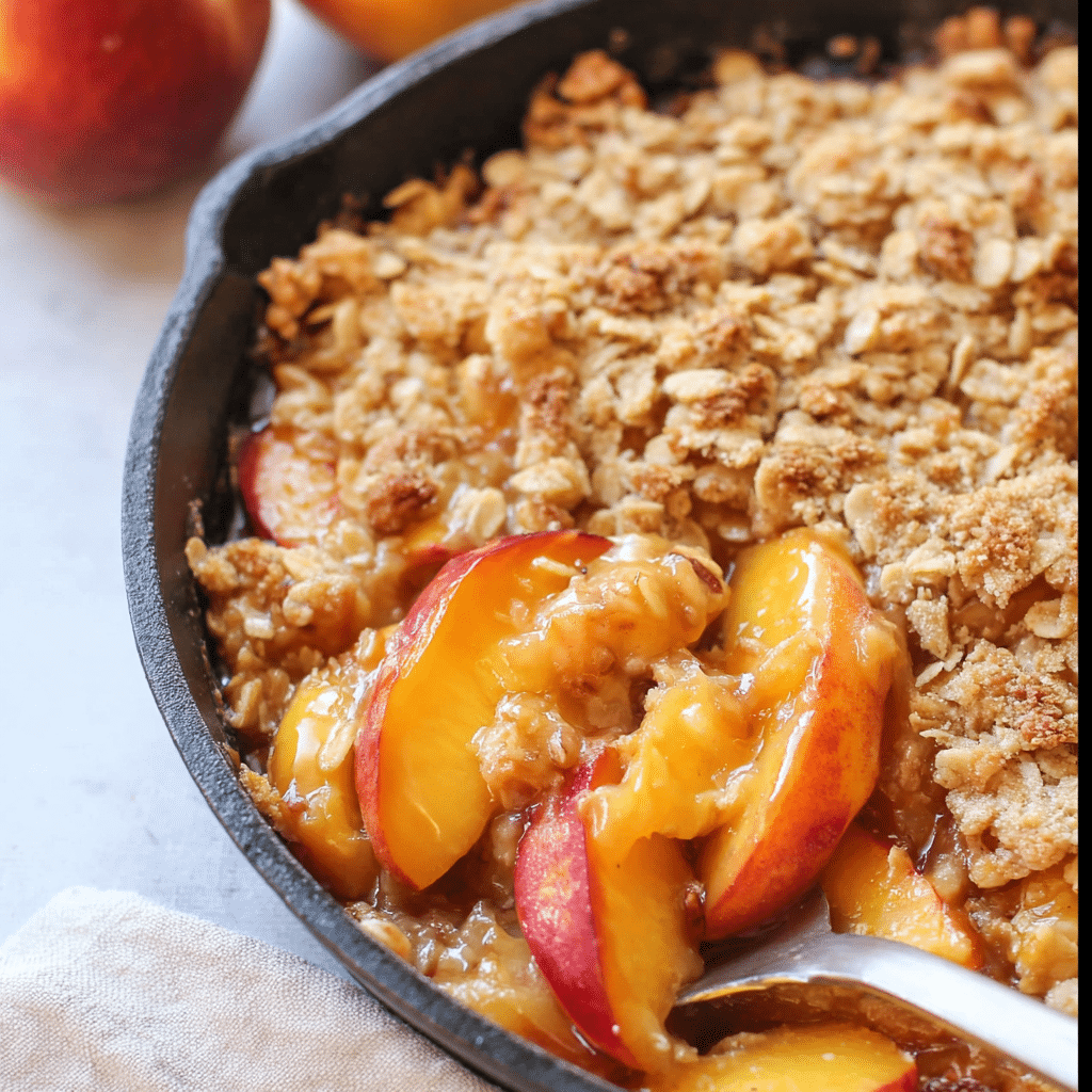 Gluten Free Vegan Peach Cobbler