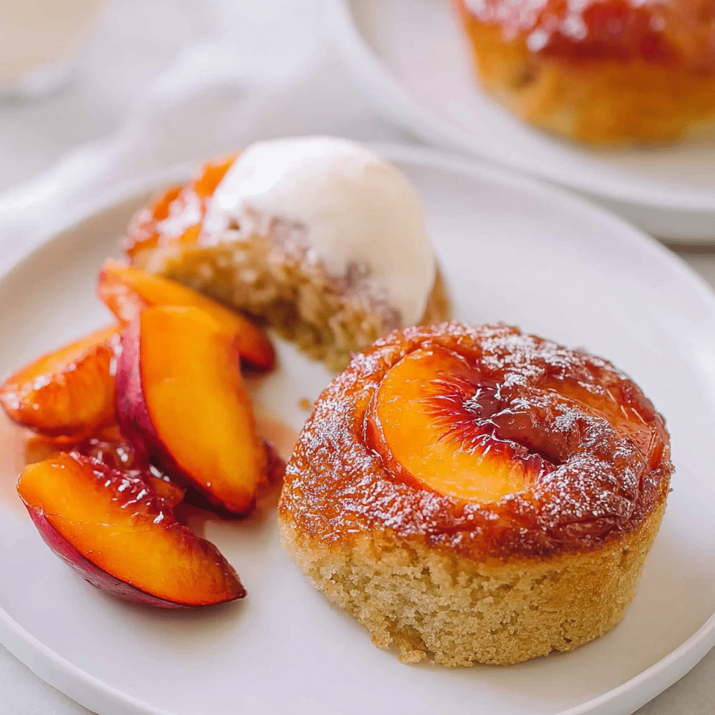 Mini Peach Upside Down Cakes