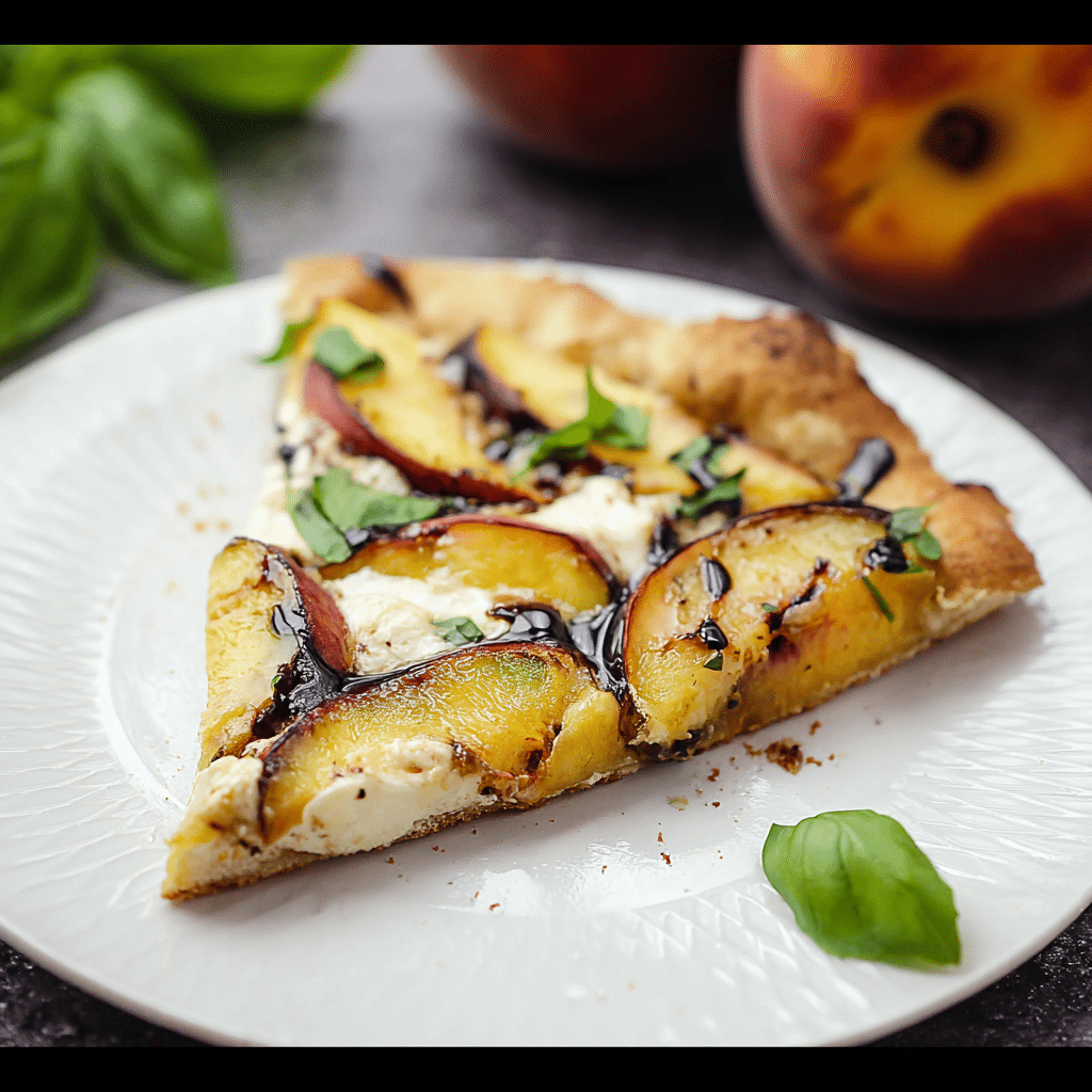 Peach Naan Pizza