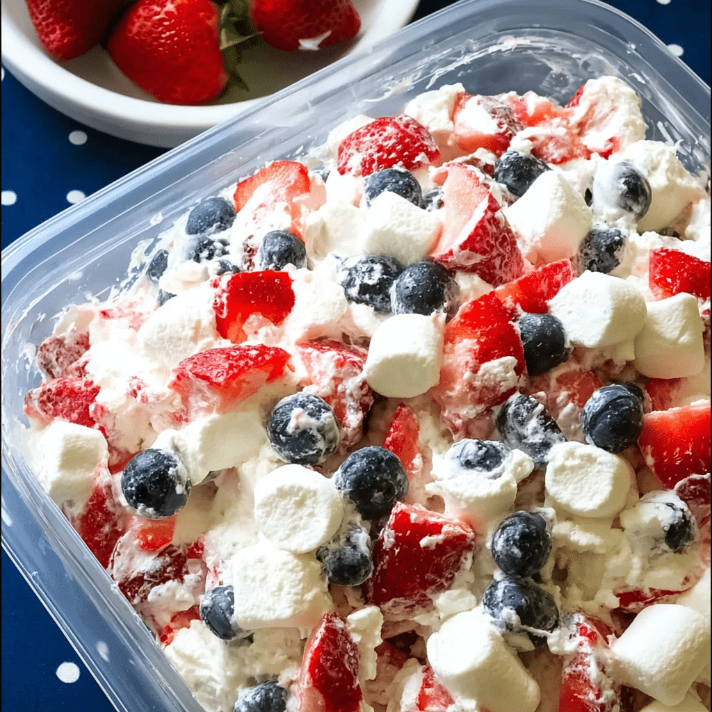 Red White Blue Cheesecake Salad