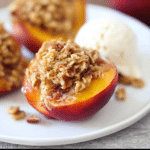 Baked Peaches with Streusel