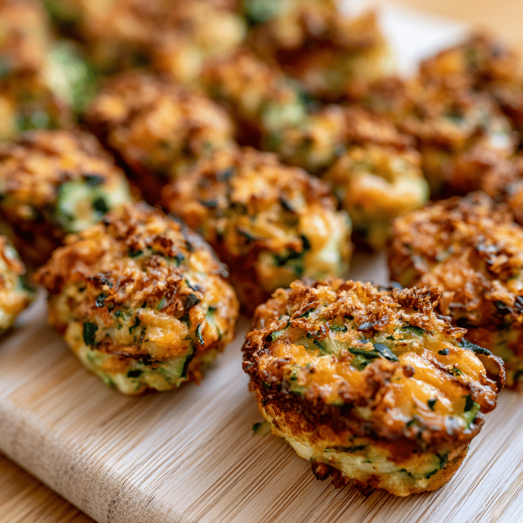 Cheesy Baked Zucchini Tots