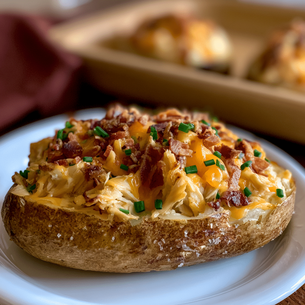 Crack Chicken Stuffed Potatoes