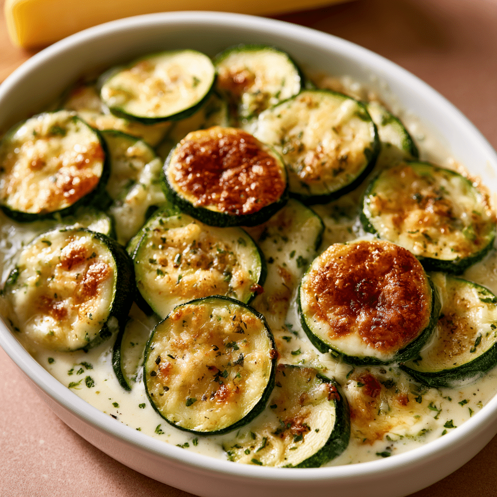 Creamy Parmesan Baked Zucchini