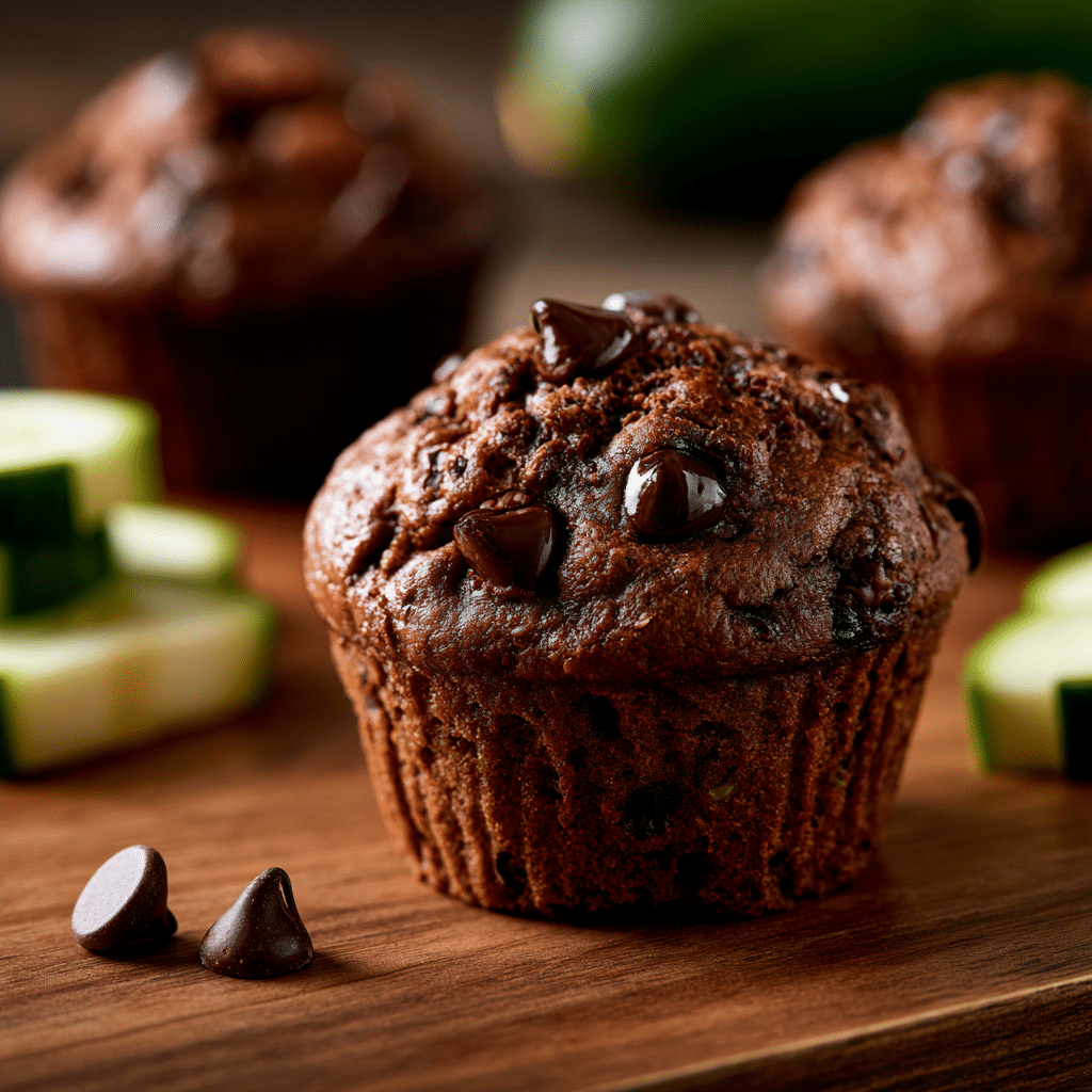 Double Chocolate Zucchini Muffins