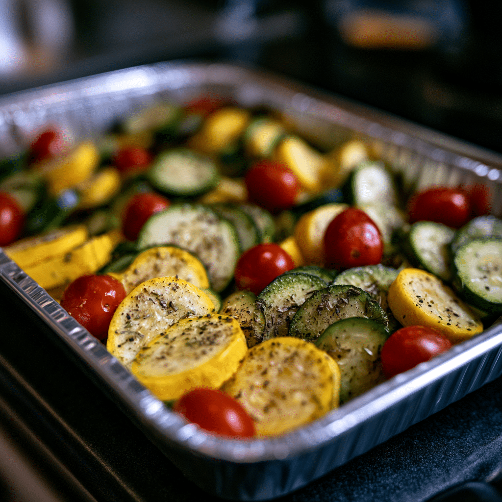 Garlic Parmesan Zucchini Squash Medley