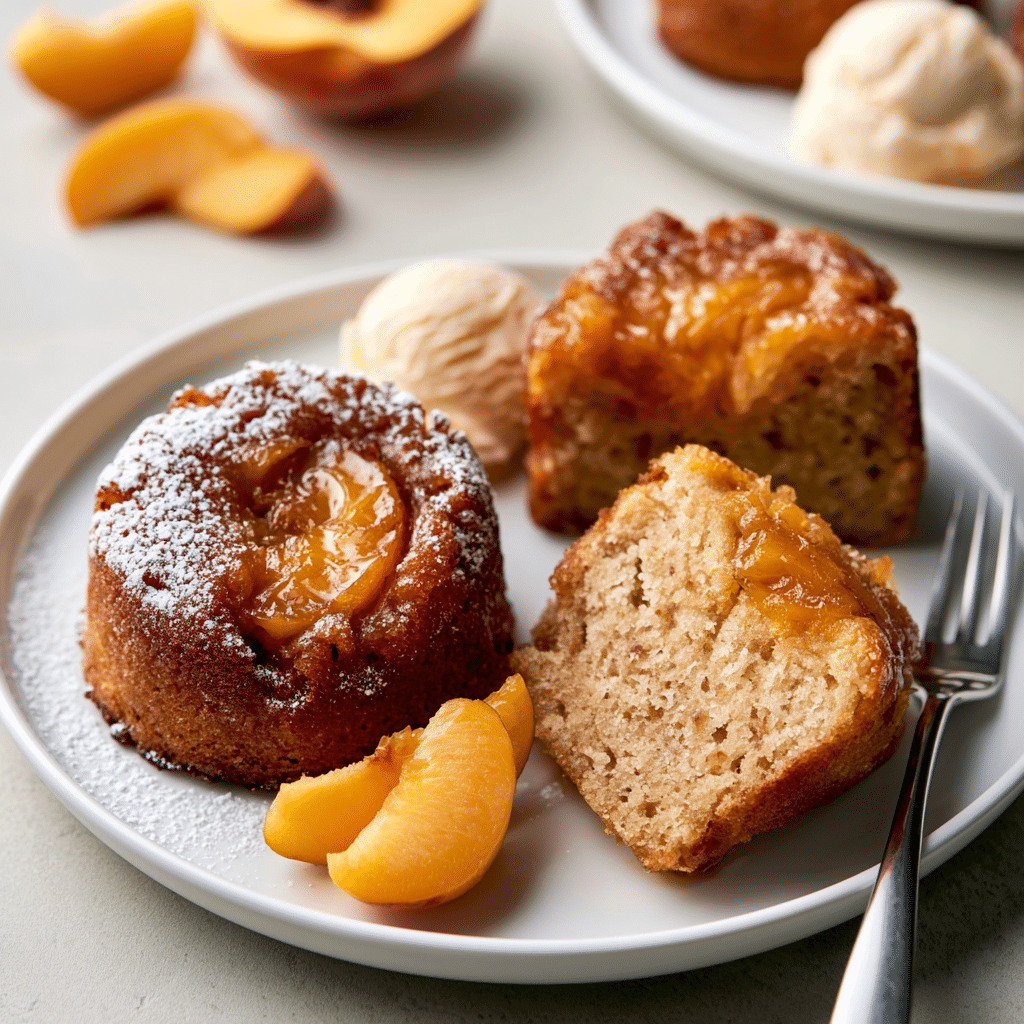 Mini Peach Upside Down Cakes 3