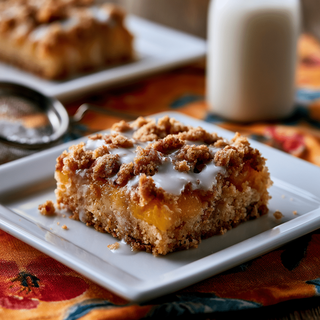 Peach Crumble Bars