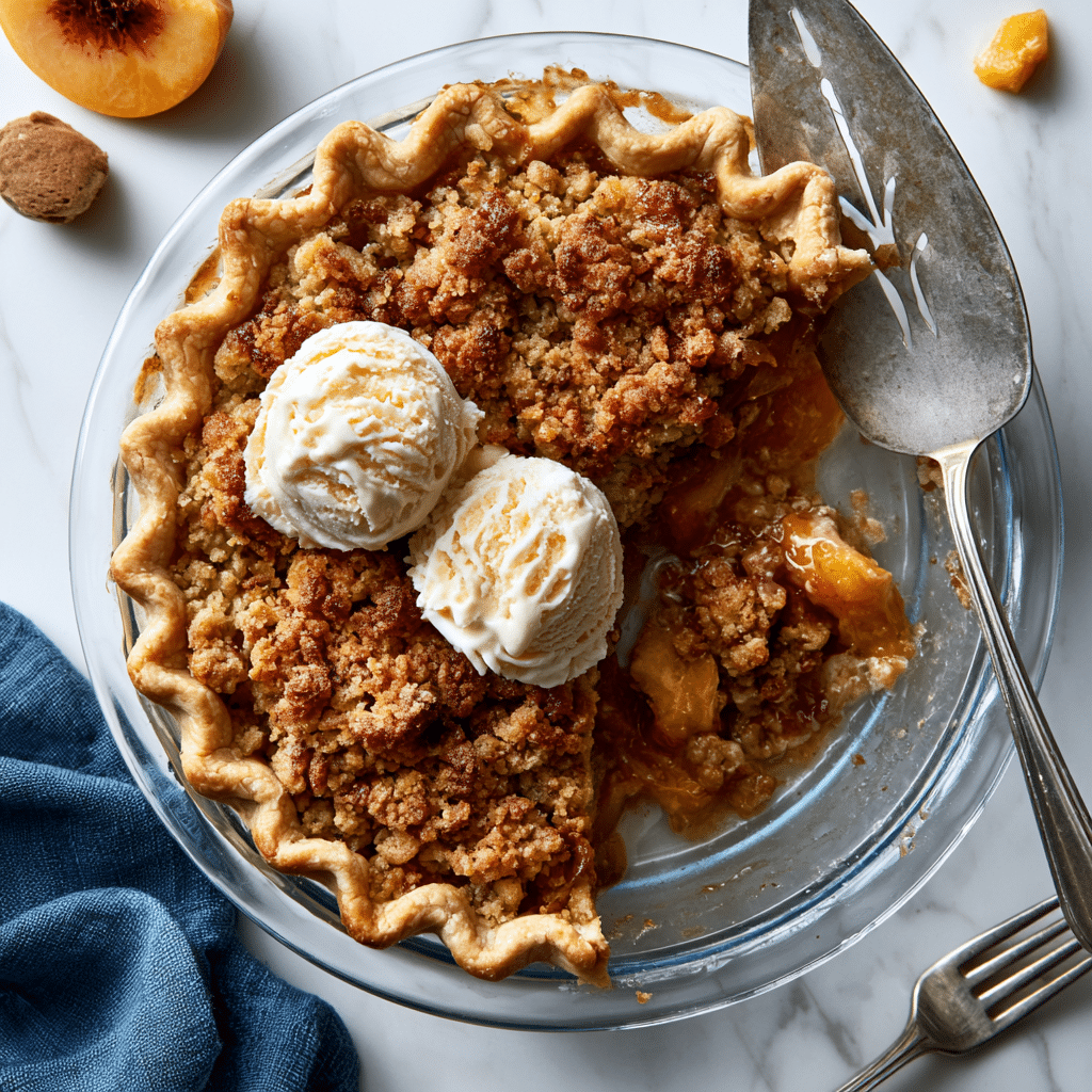 Peach Crumble Pie