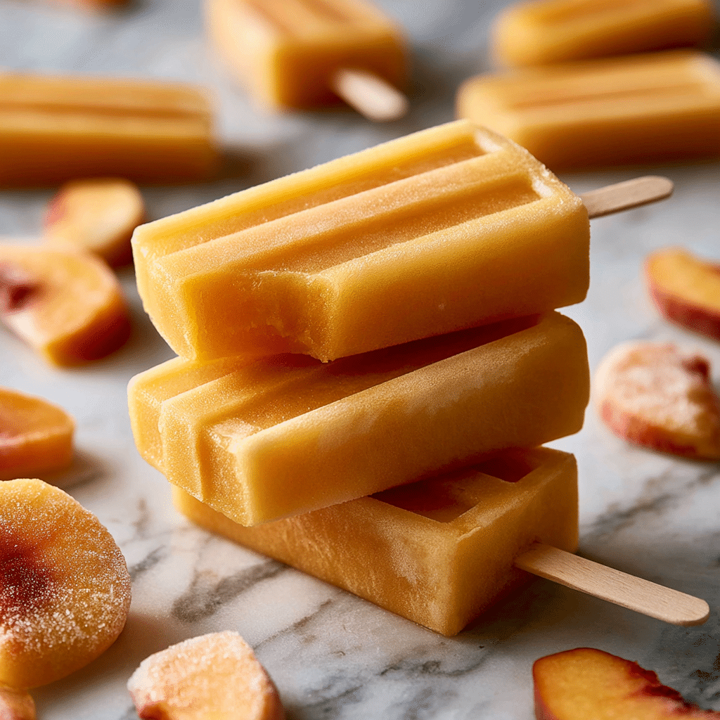 Peaches and Cream Popsicles