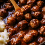 Slow Cooker Salisbury Steak Meatballs 3