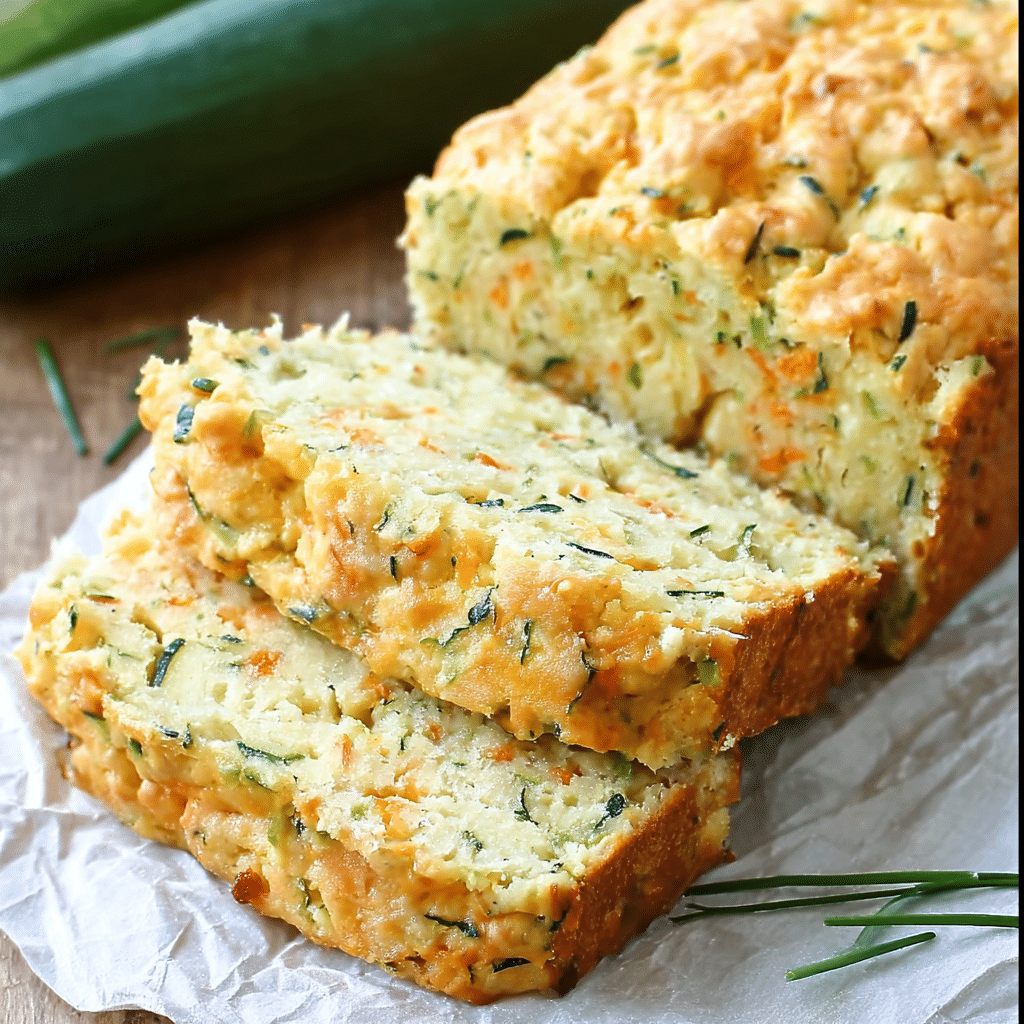 Zucchini Cheddar Chive Bread