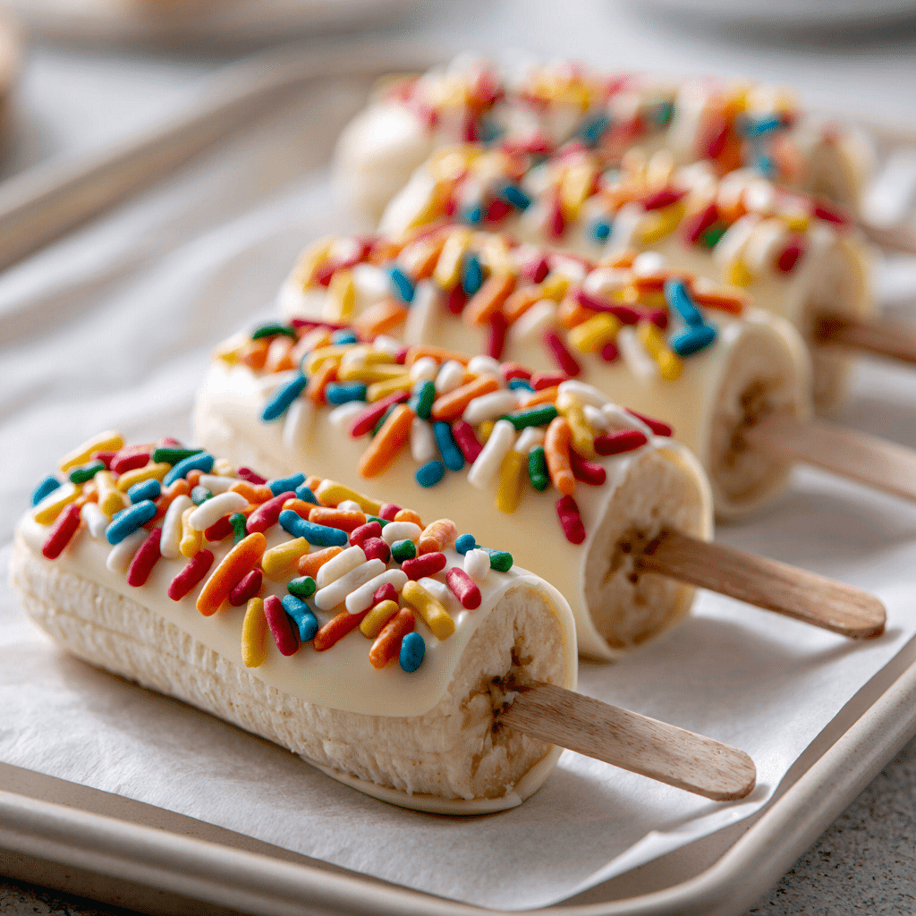 Frozen Yogurt Banana Pops