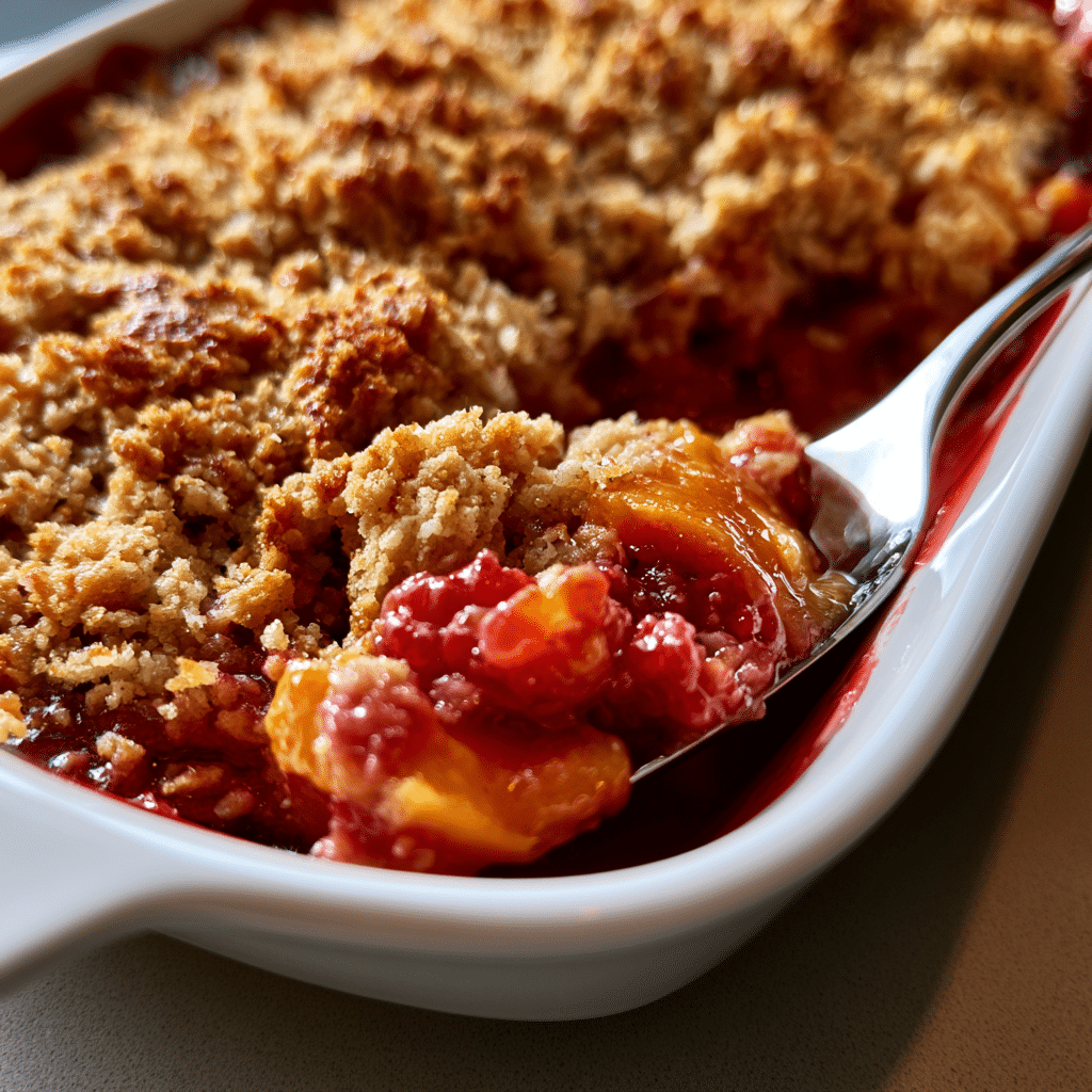Strawberry Peach Crumble