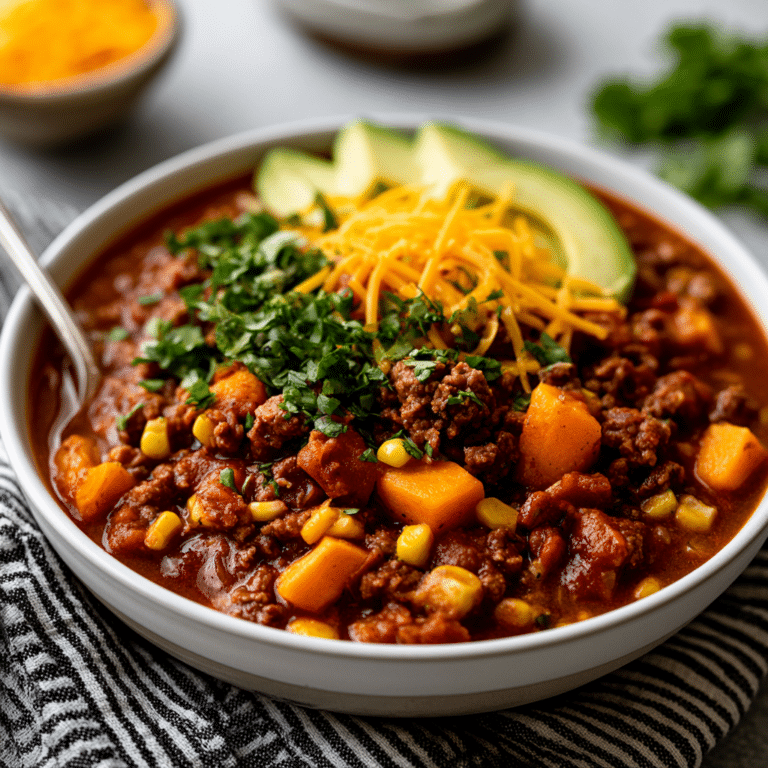 Sweet Potato Turkey Chili